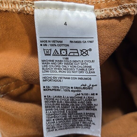 Old Navy High Rise Straight Camel Color Carpenter Style Jeans Size 4 Utility - Picture 6 of 10
